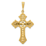 14K Yellow Gold Diamond-cut Celtic Cross Pendant - Product Photo