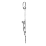 14K White Gold Crucifix Pendant - Product Photo