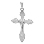 14K White Gold Crucifix Pendant - Product Photo
