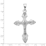 14K White Gold Crucifix Pendant - Product Photo