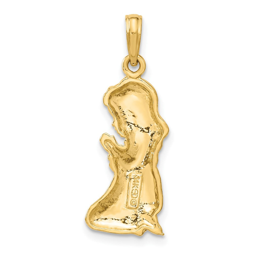 14k Praying Girl Pendant - Product Photo