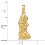 14k Praying Girl Pendant - Product Photo