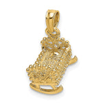 14k  3D Baby Cradle Charm - Product Photo