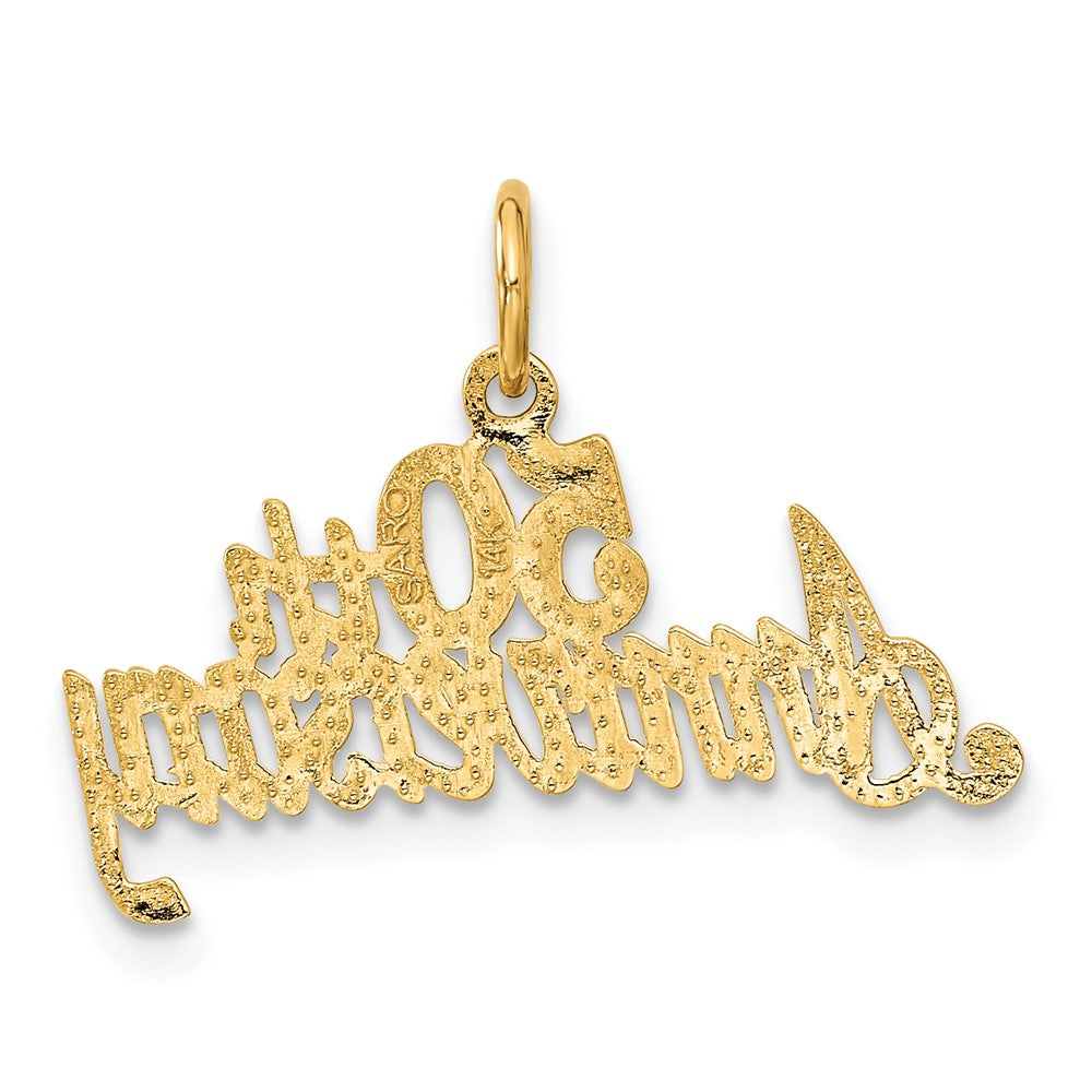 10K / 14K Yellow Gold Solid Flat-Backed Ankh/Egyptian Cross Pendant - Product Photo