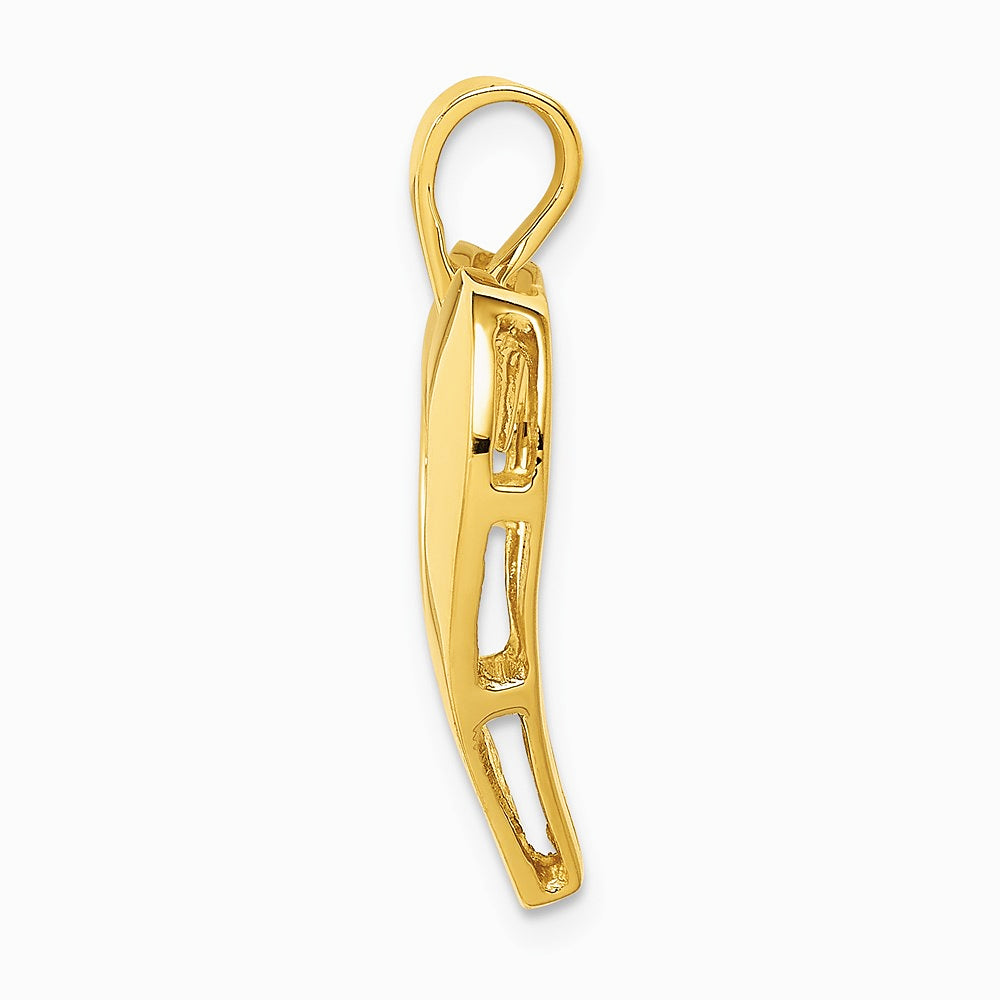 10K / 14K Yellow Gold Ankh Cross Charm - Product Photo