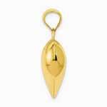10K / 14K Yellow Gold Polished 3-D Heart Pendant - Product Photo