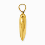 10K / 14K Yellow Gold Polished 3-D Heart Pendant - Product Photo