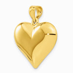 10K / 14K Yellow Gold Polished 3-D Heart Pendant - Product Photo