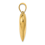 10K / 14K Yellow Gold Polished 3-D Heart Pendant - Product Photo