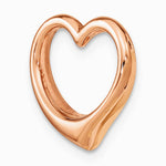 10K / 14K Rose Gold Polished Heart Chain Slide - Product Photo