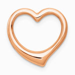 10K / 14K Rose Gold Polished Heart Chain Slide - Product Photo