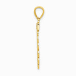 14K Yellow & Rhodium with Rhodium Filigree SWEET 16 Pendant - Product Photo