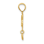 14k MOM w/ Dangling Heart Charm - Product Photo