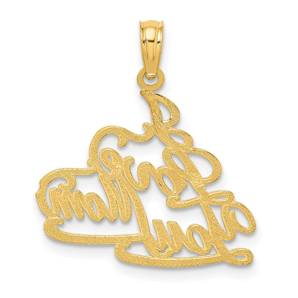14K Yellow Gold I LOVE YOU MOM Charm - Product Photo