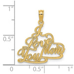 14K Yellow Gold I LOVE YOU MOM Charm - Product Photo