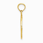10K / 14K Yellow Gold Claddagh Charm - Product Photo