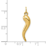 14k 3D Italian Horn Charm - Product Photo