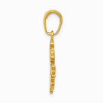 10K / 14K Yellow Gold Snowflake Pendant - Product Photo