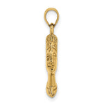 10K / 14K Yellow Gold 3-D Nefertiti Pendant - Product Photo