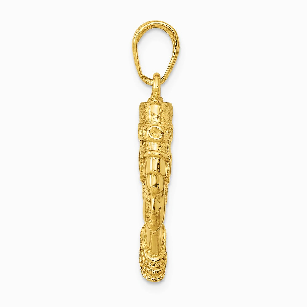 10K / 14K Yellow Gold 3-D Nefertiti Pendant - Product Photo