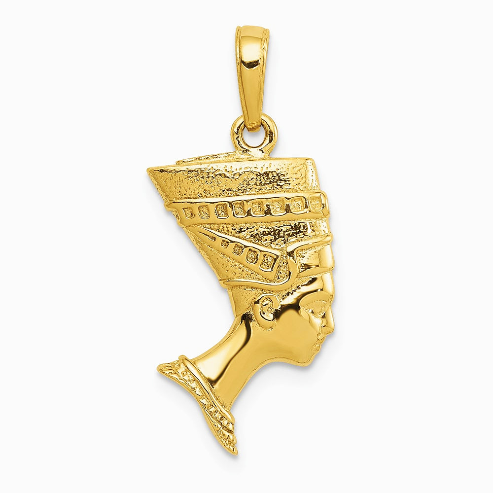10K / 14K Yellow Gold 3-D Nefertiti Pendant - Product Photo