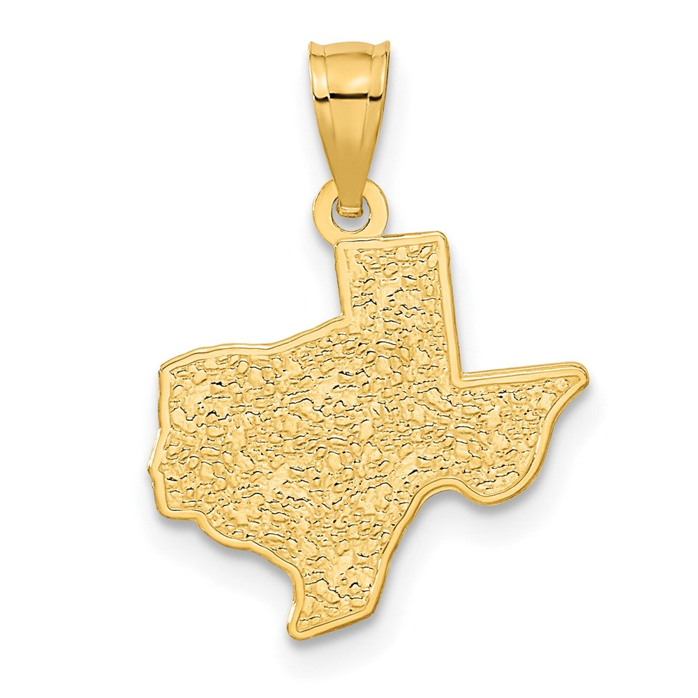 14k State of TEXAS Map Pendant - Product Photo