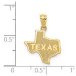14k State of TEXAS Map Pendant - Product Photo