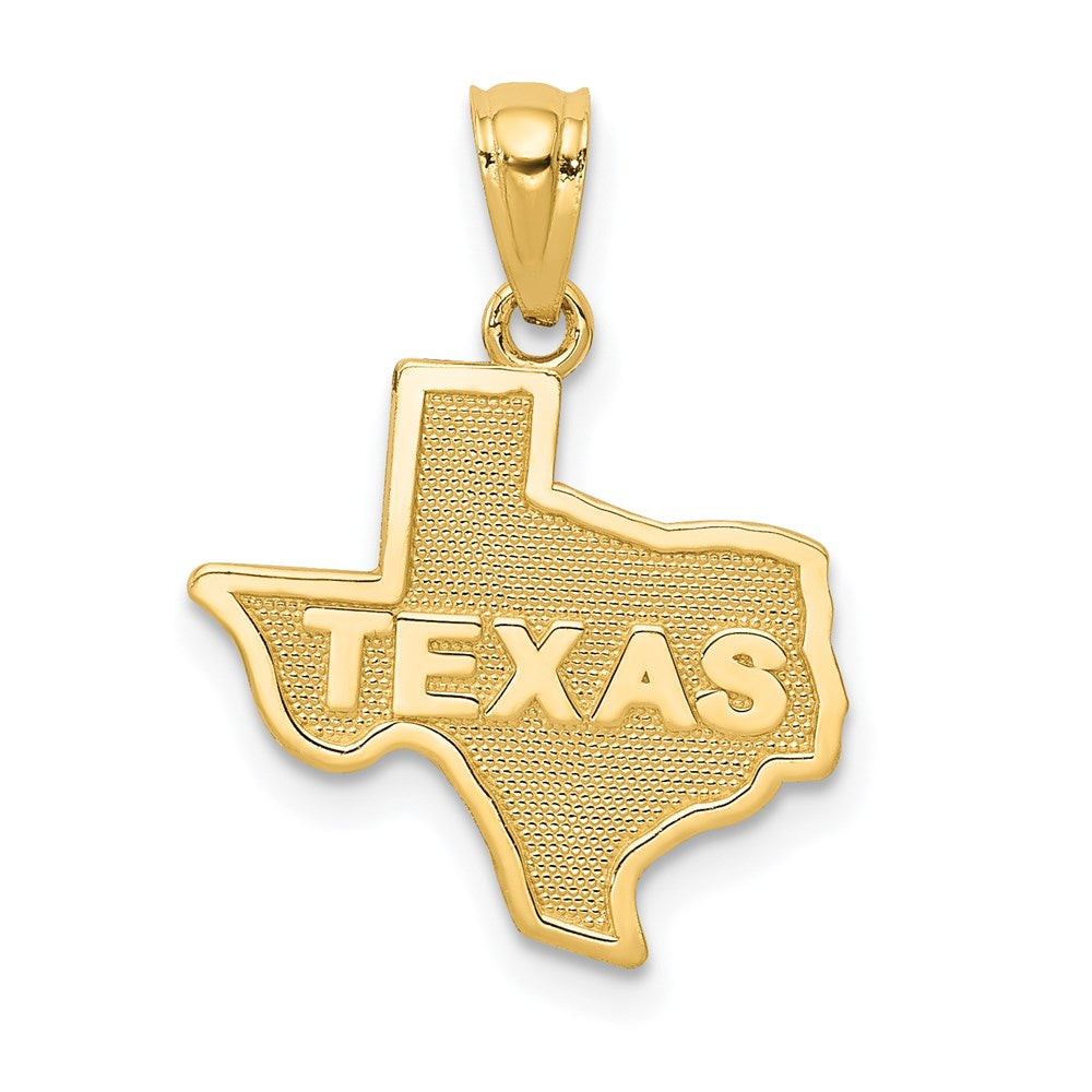 14k State of TEXAS Map Pendant - Product Photo
