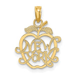 14k NEW YORK in Apple Cut-out Charm - Product Photo