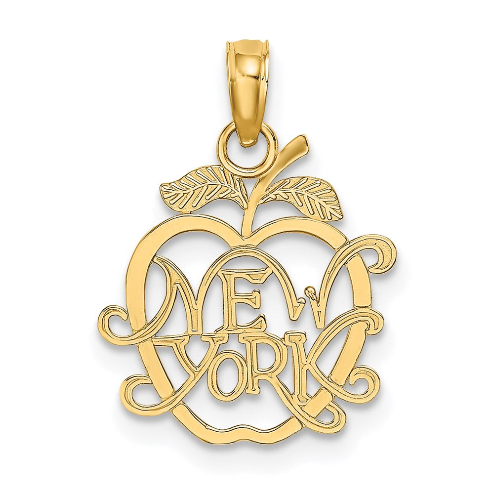 14k NEW YORK in Apple Cut-out Charm - Product Photo