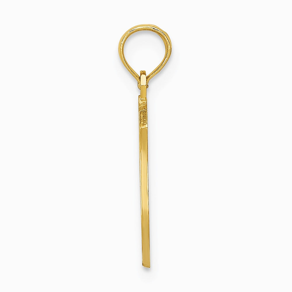 10K / 14K Yellow Gold Police Badge Pendant - Product Photo