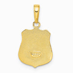 10K / 14K Yellow Gold Police Badge Pendant - Product Photo