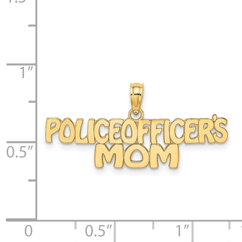 14k POLICE OFFICER'S MOM Charm - Product Photo