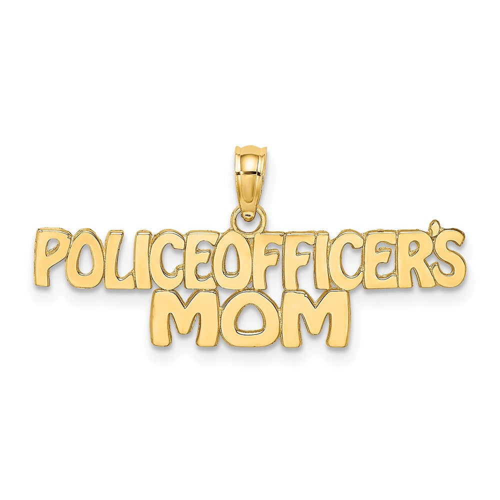 14k POLICE OFFICER'S MOM Charm - Product Photo