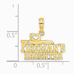 10K / 14K Yellow Gold FIREMAN'S DAUGHTER Charm - Product Photo