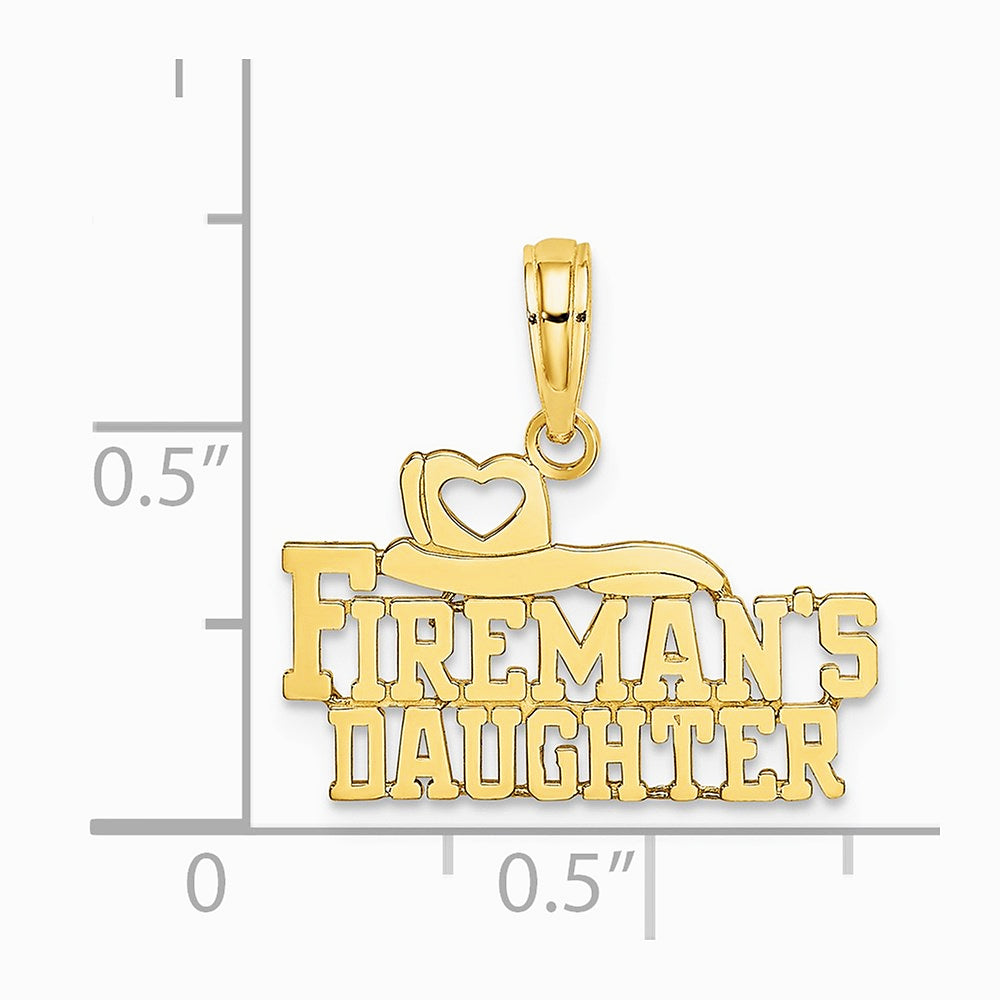 10K / 14K Yellow Gold FIREMAN'S DAUGHTER Charm - Product Photo