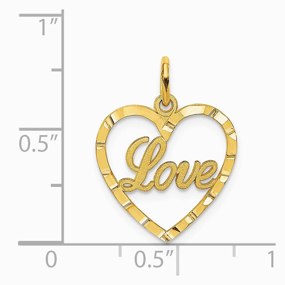 10K / 14K Yellow Gold Cross Charm - Product Photo