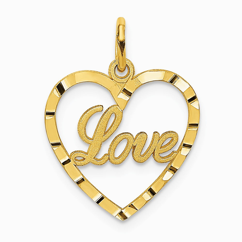 10K / 14K Yellow Gold Cross Charm - Product Photo