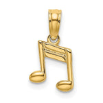 14k Double Notes Charm - Product Photo