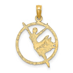 14k Dancer in Circle Frame Charm - Product Photo