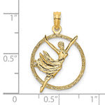 14k Dancer in Circle Frame Charm - Product Photo