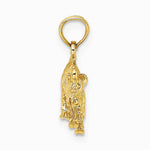 10K / 14K Yellow Gold 3-D Taurus Zodiac Pendant - Product Photo