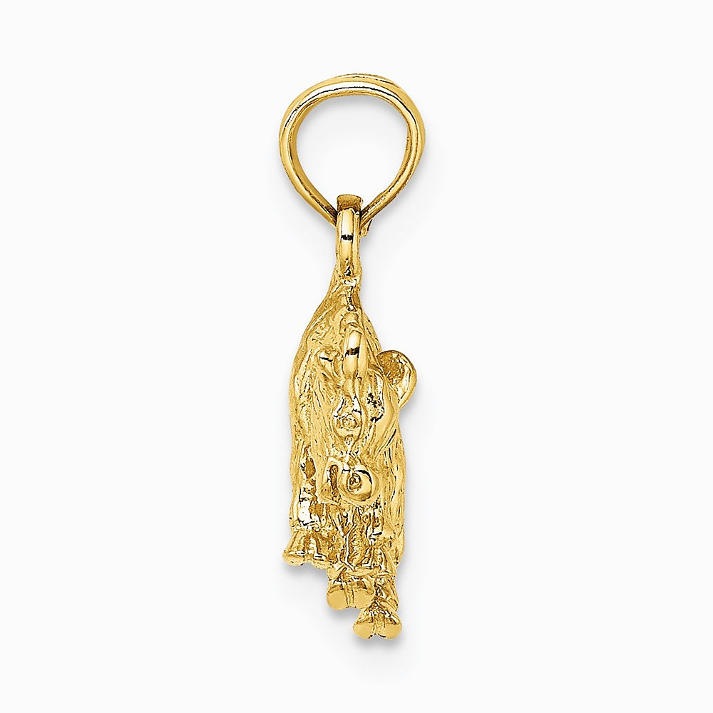 10K / 14K Yellow Gold 3-D Taurus Zodiac Pendant - Product Photo