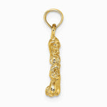 10K / 14K Yellow Gold 3-D Virgo Zodiac Pendant - Product Photo