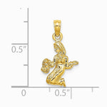 10K / 14K Yellow Gold 3-D Virgo Zodiac Pendant - Product Photo