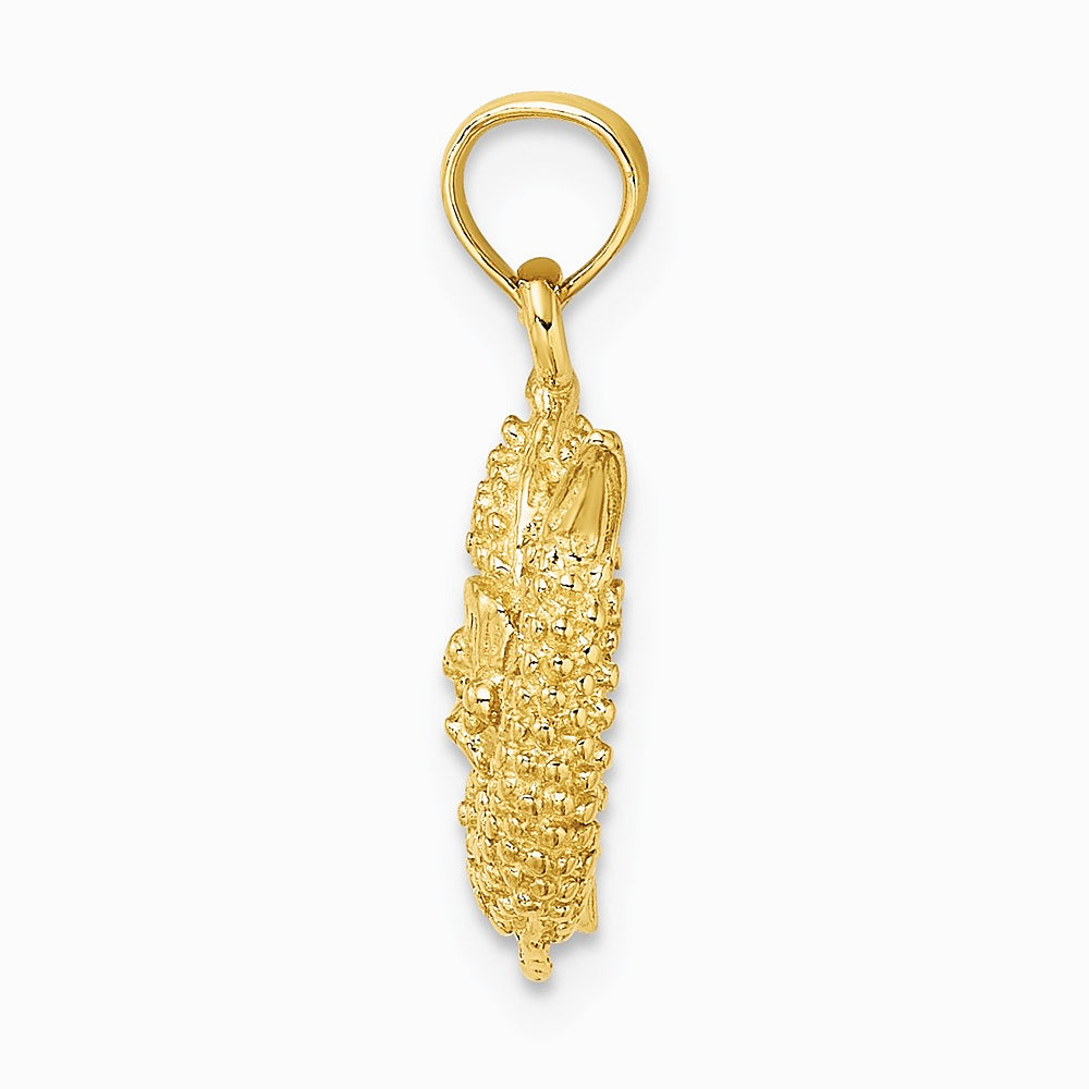 10K / 14K Yellow Gold 3-D Pisces Zodiac Pendant - Product Photo