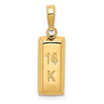 14k 3D Gold Bar Pendant - Product Photo