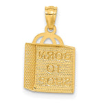 14K Shopping Bag w/BORN TO SHOP Pendant - Product Photo