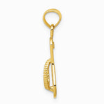 10K / 14K Yellow Gold Single Flip-Flop Pendant - Product Photo