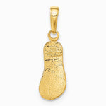 10K / 14K Yellow Gold Single Flip-Flop Pendant - Product Photo